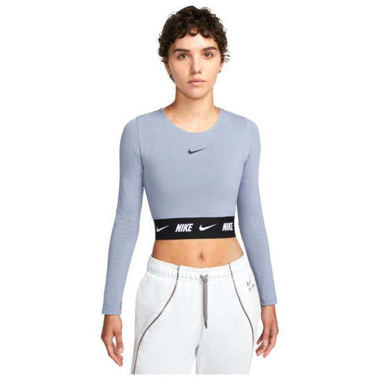 Nike Γυναικεία μακρυμάνικη μπλούζα Sportswear Crop Tape LS Top